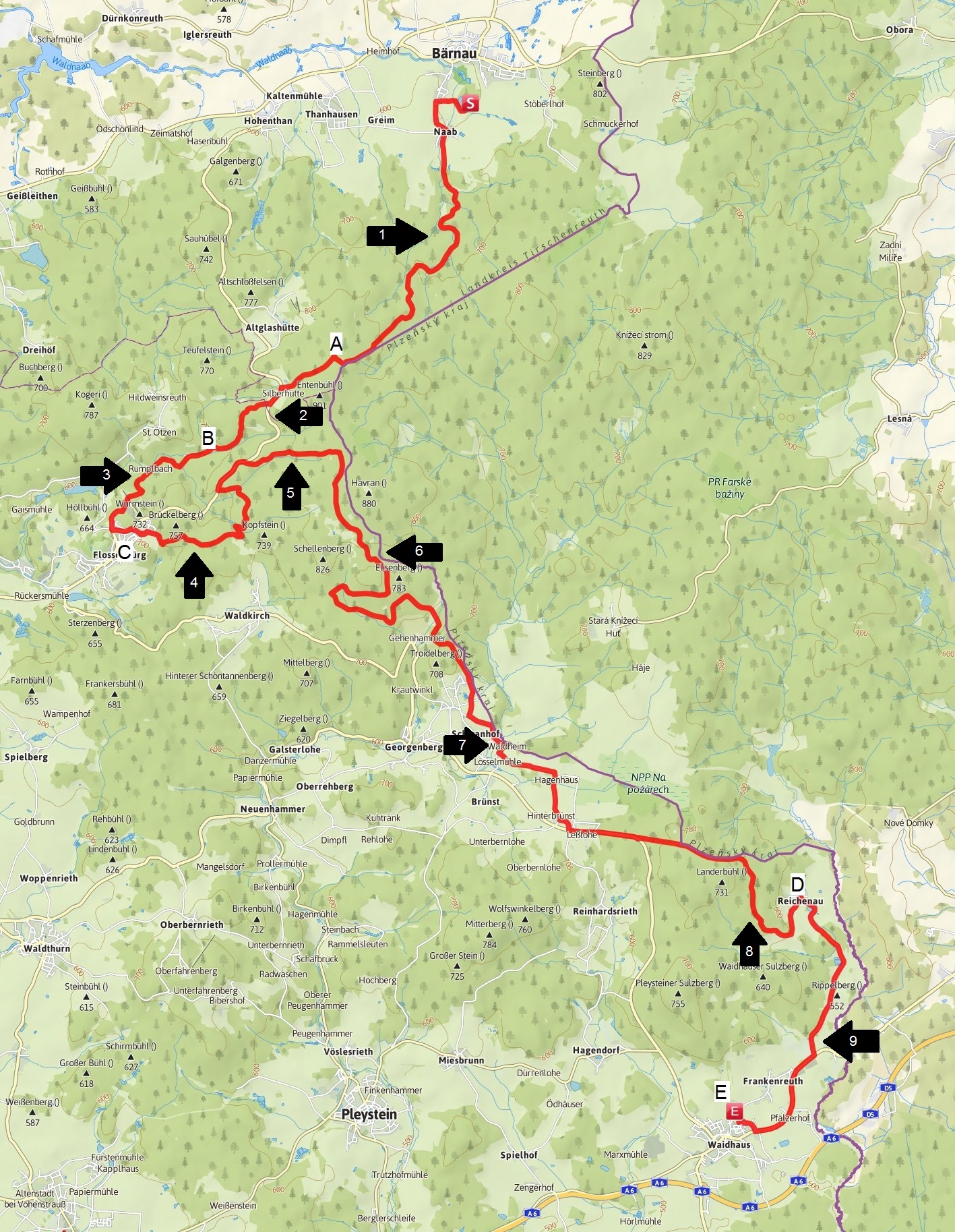 tour-baernau-waidhaus-mit-kz-karte – P-Seminar Iron Curtain Trail 2016